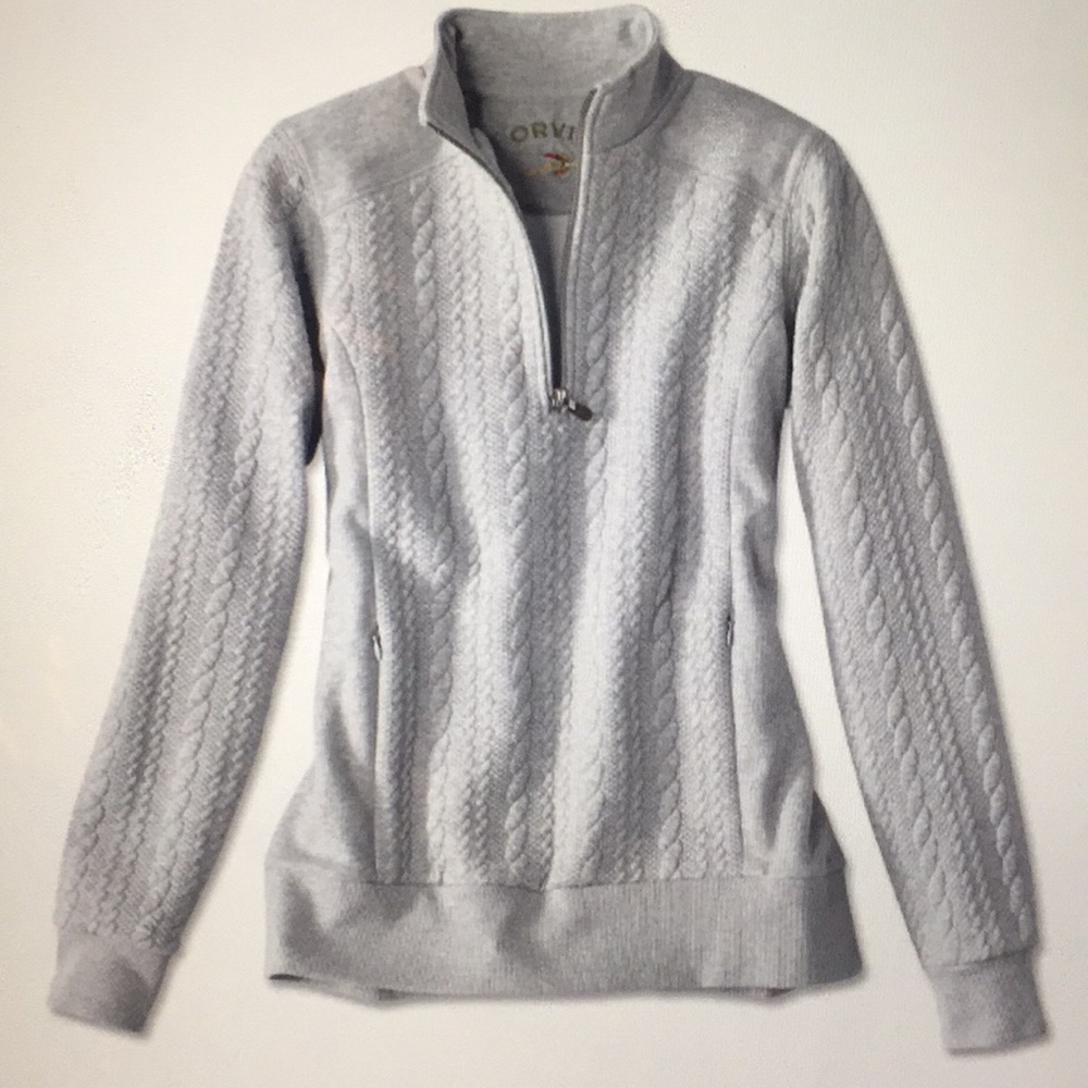 Orvis Knit Grey Sweatshirt NWOT